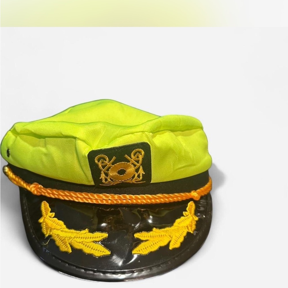 Captain Hat - like green, yellow and Black